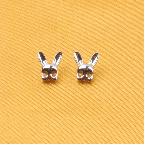 Wholesale Newest Developed Women's Wedding Engagement Punk Rabbit Style Flower Design 8mm Titanium Internally Threaded Labret Piercing--P570
