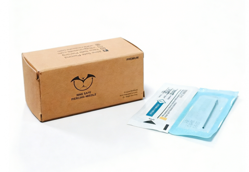 Long Needle Version 16G 50PCS/BOX Disposable Sterile Body Art Piercing Coated Needles in 14G 16G Steel Ear Nose Navel Nipple Lip Piercing Tool--NSN1