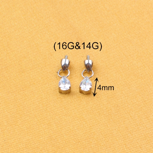 ASTM F136 Titanium Water Dangling Earrings Body Jewelry  for Women Titanium Piercing--P599