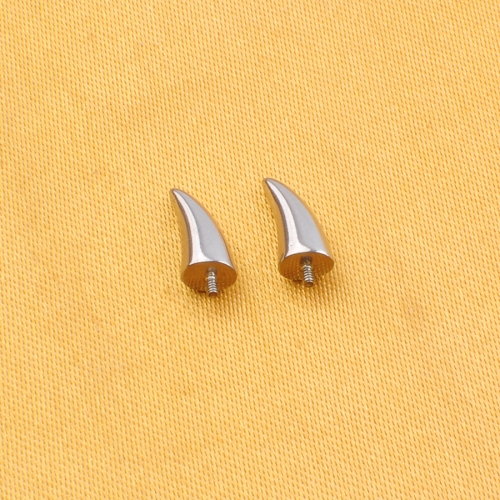 ASTM-F136 titanium Hydraulic Devil Ear Bone Stud Ear Wheel Stud Dark Cute Girl Sweet Cool Style Women's Piercing Accessory--P608
