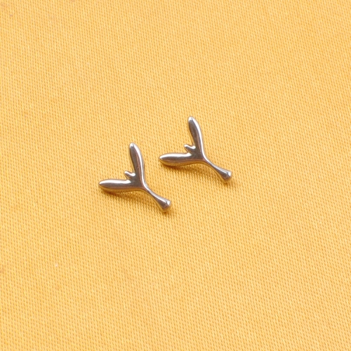 ASTM F136 16G titanium Hydraulic simple Tree ear bone nail ear hole removable lip nail nose nail jewelry head accessorie--P610