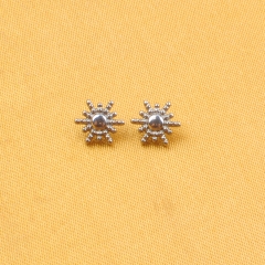 ASTM F136 16G titanium Hydraulic simple sun flower ear bone nail ear hole removable lip nail nose nail jewelry head accessorie--P609
