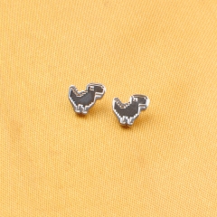 Wholesale ASTM F136 Titanium 3D Cute Tyrannosaurus Rex, Dinosaur Shapes Labret Lip Stud Push in Body Piercing Jewelry Flat Back Rod-P614