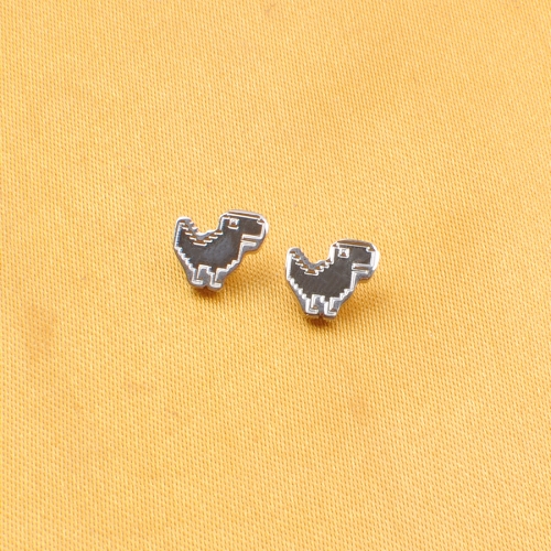 Wholesale ASTM F136 Titanium 3D Cute Tyrannosaurus Rex, Dinosaur Shapes Labret Lip Stud Push in Body Piercing Jewelry Flat Back Rod-P614