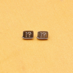 ASTM F136 Titanium 16G Internal Threaded Question mark, exclamation mark Cartilage Earring Flatback Labret Nose Piercing Jewelry--P611