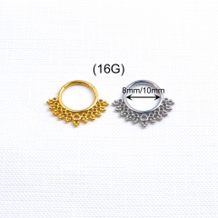Piercing Jewelry ASTM F136 Titanium Jewelry Hinged Segments With Ring And Beads Body Piercing Jewelry ASTM F136-W57