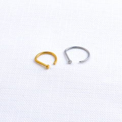 Piercing Jewelry nose  Jewelry Body Piercing ASTM F136 Titanium Jewelry Letter D Shape Titanium Gift ASTM F136-W31