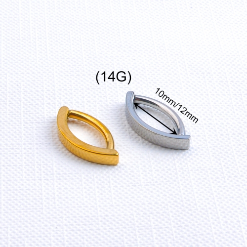Wholesale 14G Implant Grade Titanium Belly Button Clicker Minimalist Hinged Curved Navel Belly Bar Piercing--W192