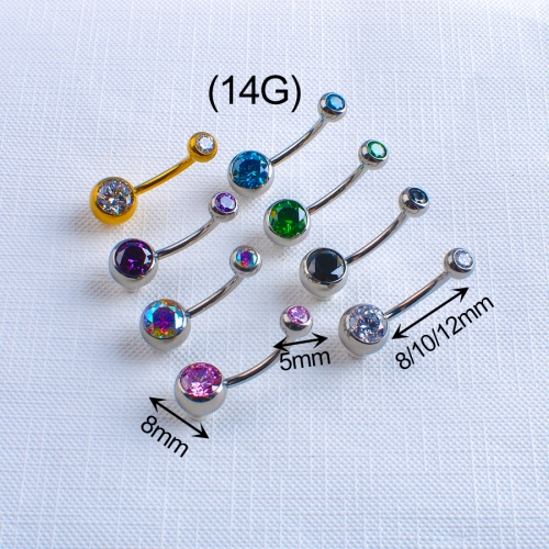 Belly Jewelry Cat Claw Body Jewelry ASTM F136 Titanium Mix Opal and Zircon Multi Colors Curved Barbell Body Piercing Jewelry ASTM F136-W05