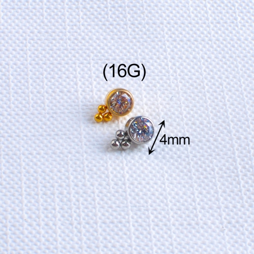 Body Piercing Jewelry 0.9MM Internally Thread Top ASTMF136 Titanium Piercing Jewelry Tongue piercing jewelry P063
