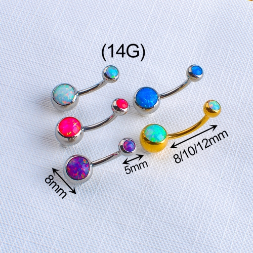 Titanium piercing jewelryOpal Navel Jewelry Body piercing Jewelry ASTM F136 Titanium Opal Navel Jewelry piercing titanium-W04