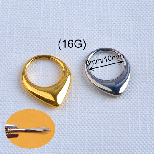 F136 Titanium Hinged Nose Ring Clicker New Shape Cartilage Tragus Nose Puncture Jewelry Fashion Piercing Clicker Nose Hook--W196