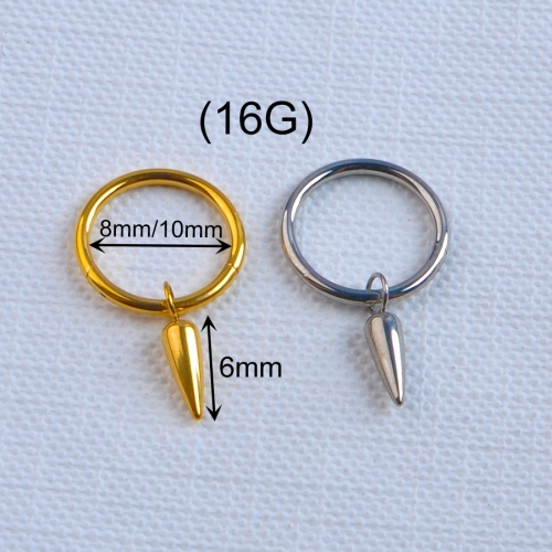 Wholesale Fashion ASTM F136 Titanium Segment Ring Hinged Clickers Piercing Earring Body Jewelry--W171