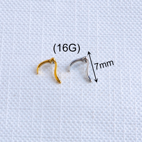 Wholesale High Quality the Boomerang ASTM F136 earring piercing 16G -P382