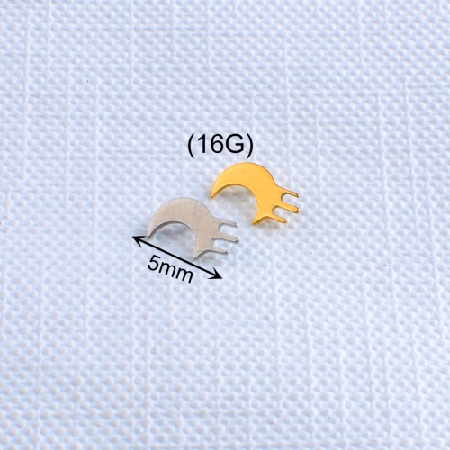 The Melting Moon Internal Threaded Piercing Titanium Body Piercing  ASTM F136 Titanium-P305