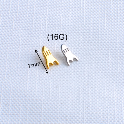 The Rocket Internal Threaded Piercing Titanium Body Piercing  ASTM F136 Titanium-P307