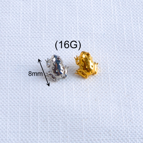 Titanium 16G  Frog Shape Ear Stud Punk Style Nose Stud Earring Tragus Labret Cartilage Body Piercing Jewelry--P560