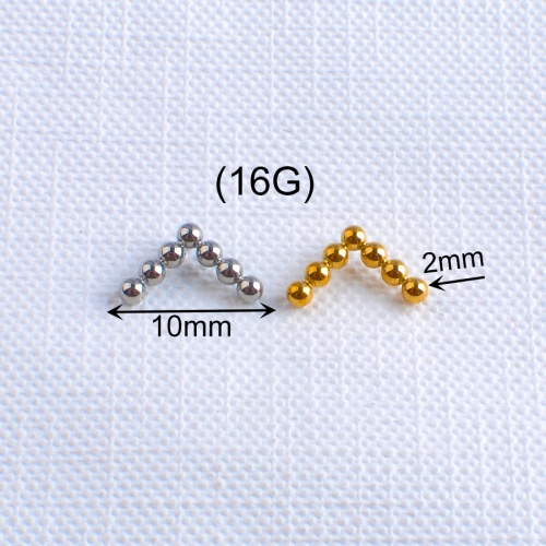 ASTM F136 Titanium Top of Triangular Balls Piercing Stud Ear Tragus Cartilage Earring Threaded Stud Labret Piercings--P434