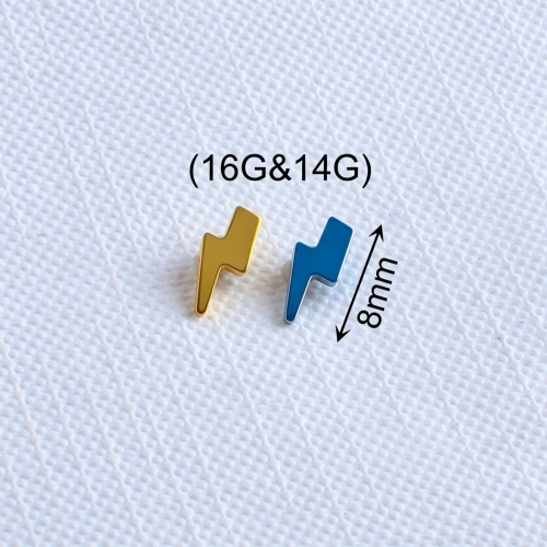 NSPJ Body Piercing Jewelry Titanium Piercing Jewelry ASTM F136 Titanium Internally Thread Parts With Top Parts rook piercing jewelry P015