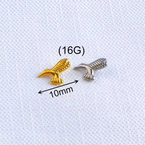 Best Selling ASTM F136 Titanium Nose Lip Cartilage Tragus Auricle Piercing Women Men Bird Ear Nose Piercing eyebrow piercing jewelry--P159