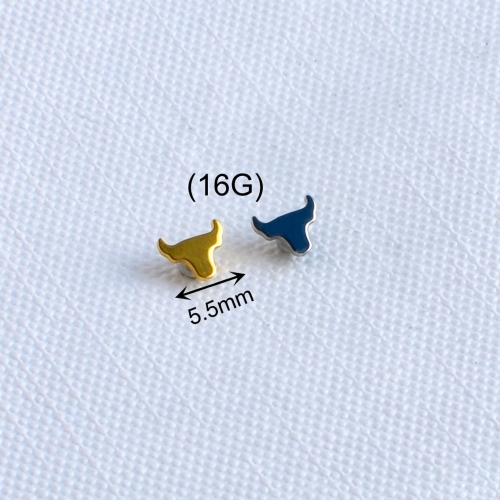0.9MM Thread Pattern Internally Threaded Taurine head ASTM F136 Titanium Piercing Jewelry Ends piercing supply --P157