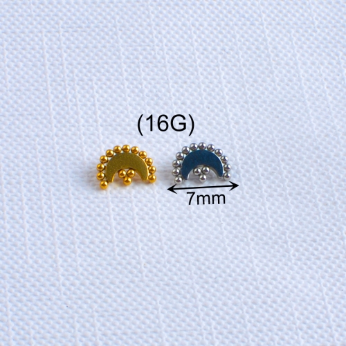 NSPJ Titanium ASTM F136 Ear Piercing Jewelry Labret Pin Jewelry 0.9mm Internally Threaded Body Piercing Jewelry P059