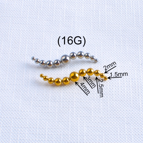 Body Piercing Internally Threaded Parts Piercing ASTM F136 Titanium Piercing Jewelry Ear Piercing 11 Balls Titanium Gift--P094