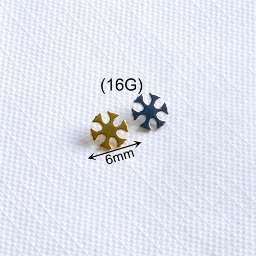 Ear Piercing Internally Thread Parts Piercing Body Piercing Jewelry ASTM F136 Titanium Shape Snowflake Jewelry Gift piercing supply--P098