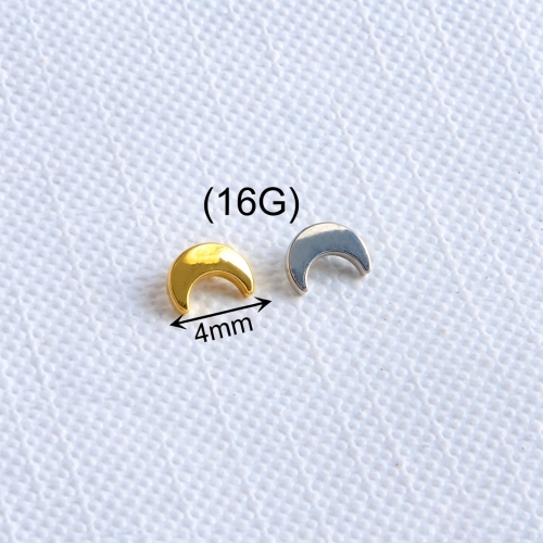 NSPJ Moon Shape Jewelry ASTM F136 Titanium Internally Thread Parts Body Piercing Jewelry Ear Piercing Jewelry P014
