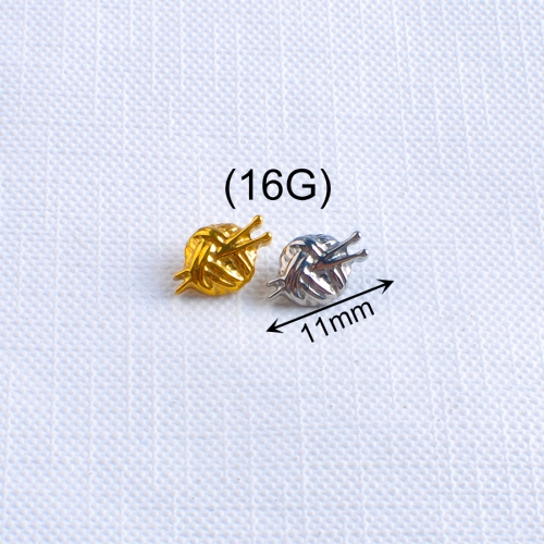 ninesafe piercing internally threaded piercing jewelry  yarn ball wrapped internally threaded body jewelry wholesale-P359