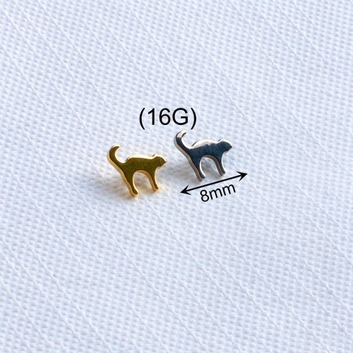ASTM-F136 Titanium terrify Cat 2  Top Internally Threaded Labret Piercing ear piercing and helix piercing--P198