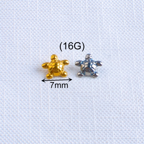 ASTM-F136 titanium Jewelry Labret Tortoise Cartilage Studs Earring Piercing Internal Thread-P236