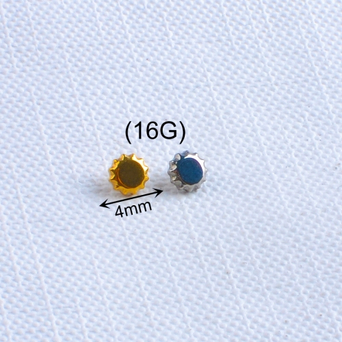 Ninesafe piercing bottle cap implant grade titanium astm f-136 piercing supply Body Jewellery Corrosion-Resistant and Durable-P332