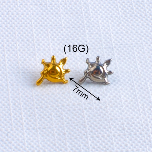 Grade F136 Titanium Alloy Implant Material Dark Cool Magic Ear and Lip Stud for Eye Care for Weddings and Gifts Body Jewelry--P539