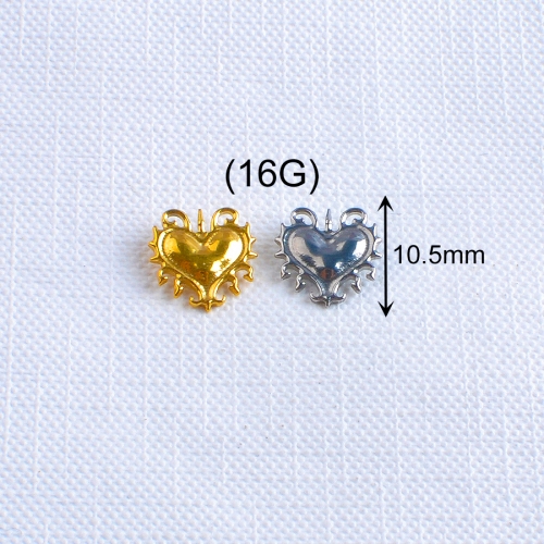 ASTM F136 Titanium Medical-Grade Hypoallergenic Hydraulic Love Nose Stud Anti-Tarnish PVD Plated Wedding Gift Unisex Body Piercing--P537