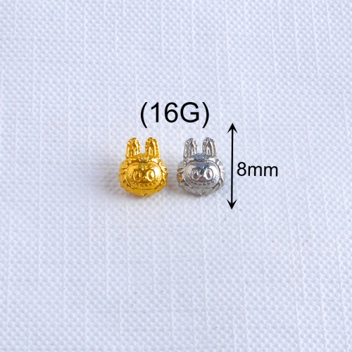 New Arrival Labubu Classic Games Piercing Earrings internally thread ASTM F136 Titanium Labret Daith Helix Nose Body Jewelry--P543