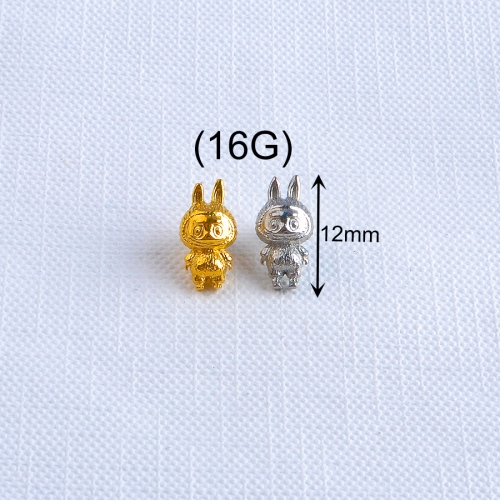 New Arrival Labubu Classic Games Piercing Earrings internally thread ASTM F136 Titanium Labret Daith Helix Nose Body Jewelry--P542