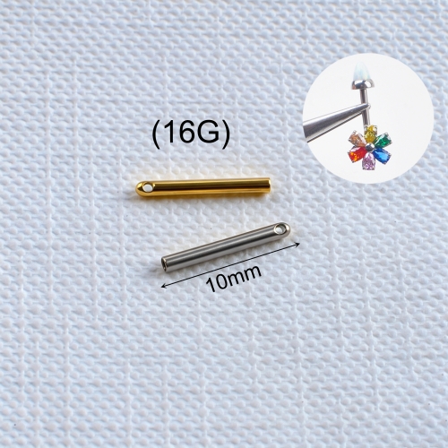 Wholesale Internal Threaded Barbell 16g Threaded Rod Piercing Jewelry Bottom and side threaded versions --P551