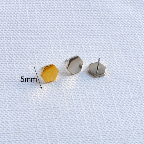 ASTM F136 Titanium Threadless High Polished square rhombus in Labret High Grade Body Stud Earrings Women Piercing Jewelry Fashion--T31