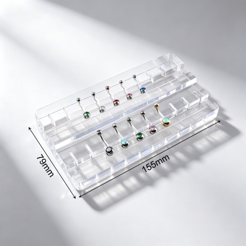 High Quality Jewelry two line 20Pcs Display Stand Customizable High Permeability Material--DIS-22