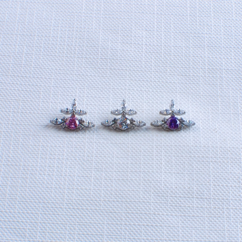 ASTM F136 Titanium Body Piercing Jewelry Zircon Fashion in Labret Rings Dangle Earrings Internally Threaded --P675