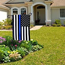 Homissor Thin Blue Line Garden Flag- American Double Sided Yard Flag