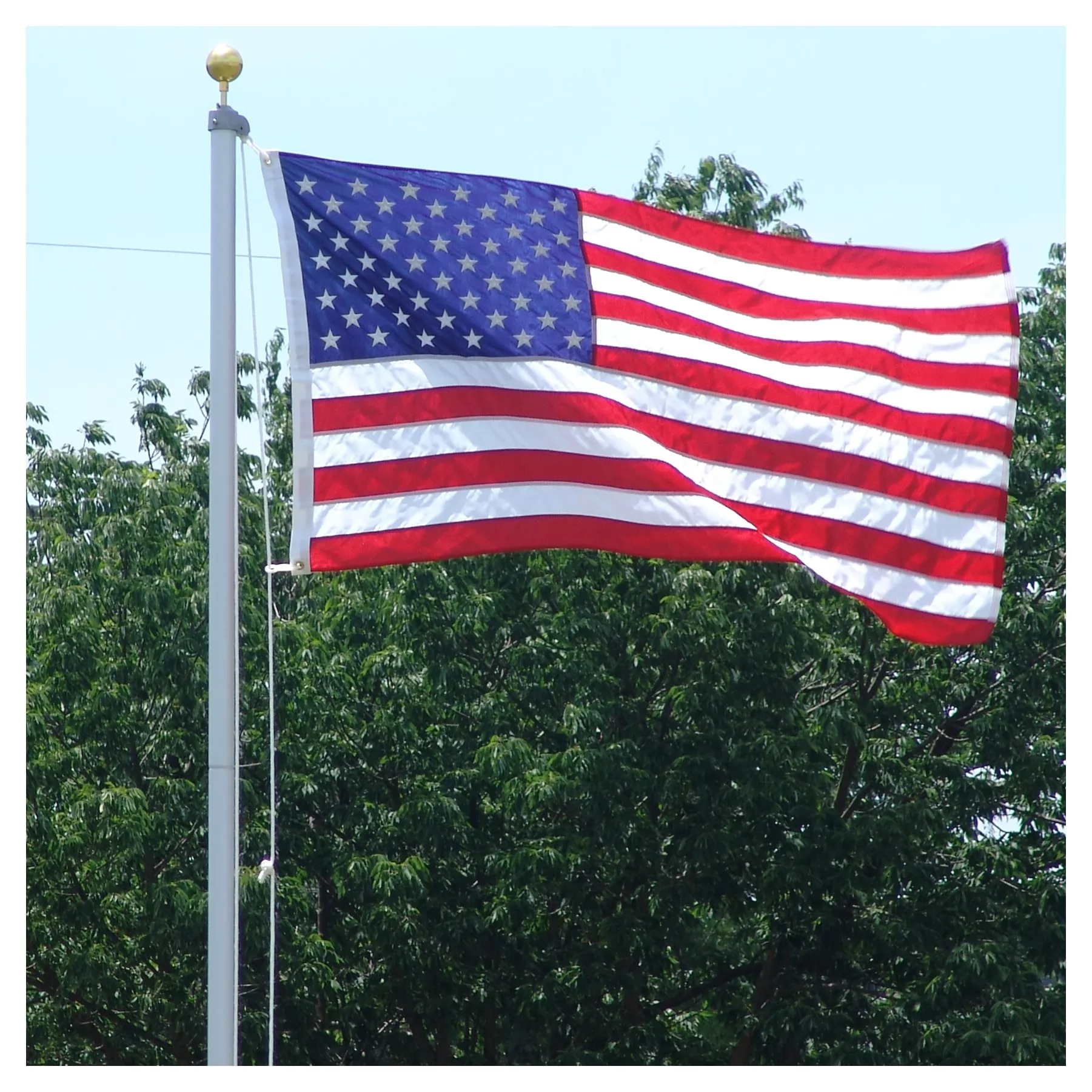 Homissor Durable American USA Flag 3x5 Embroidered Stars- Longest