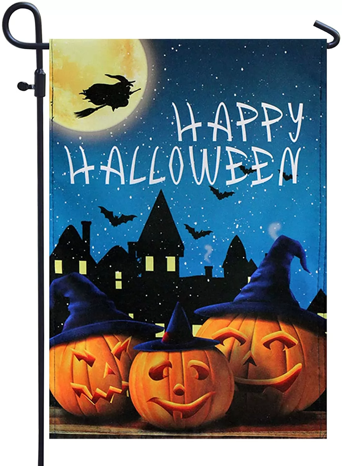 Homissor Happy Halloween Pumpkins Garden Flags 12x18- Double Sided Pumpkin Lantern Yard Flags Banner Halloween Garden Lawn Decorations