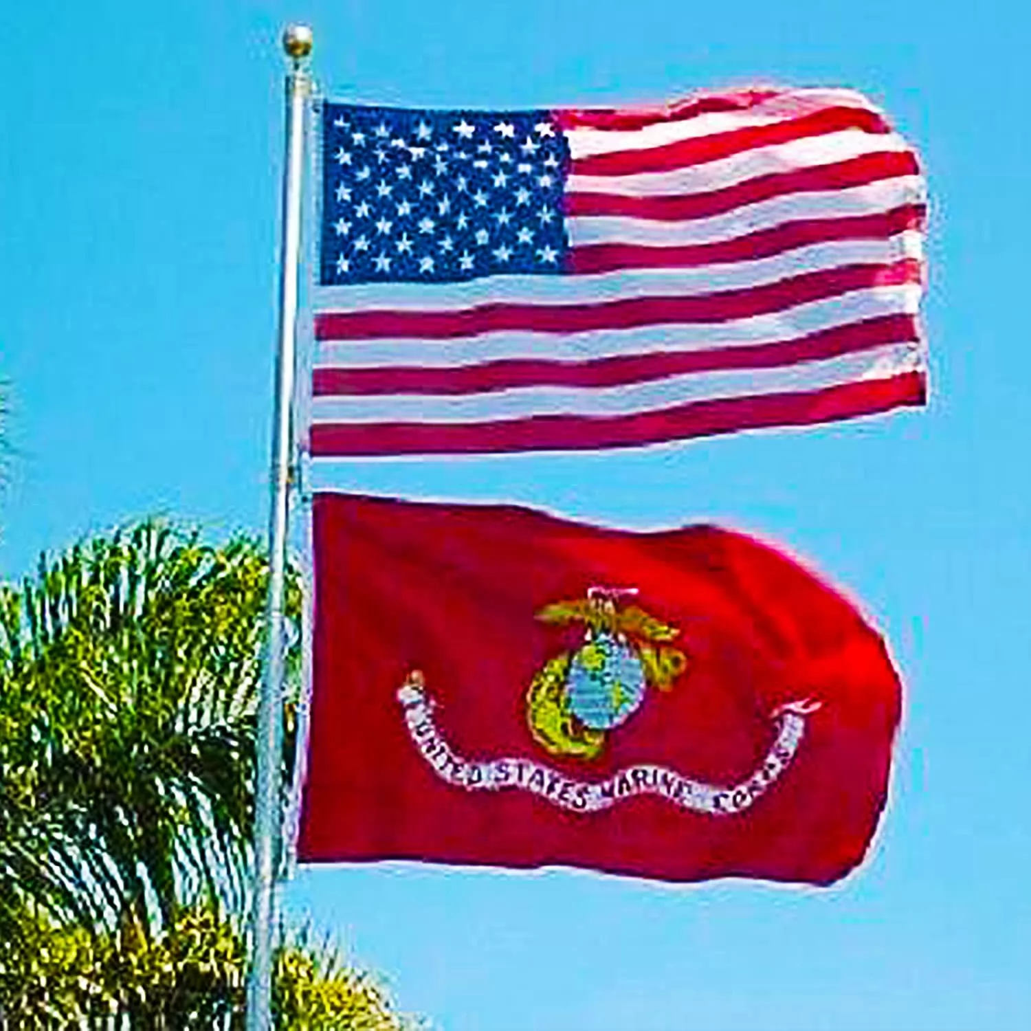 ZEKVY US Marine Corps USMC Flag 3x5 Outdoor Made in USA ZEKVY US Marine Corps USMC Flag 3x5 Outdoor Made in USA