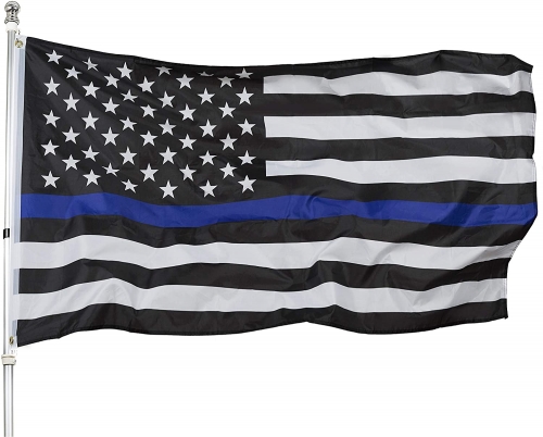 Thin Blue Line American Flag - 4x6 Blue Stripe American Matter Police Flags - USA Honoring Law Enforcement Officers Banner Flags Outdoor Indoor