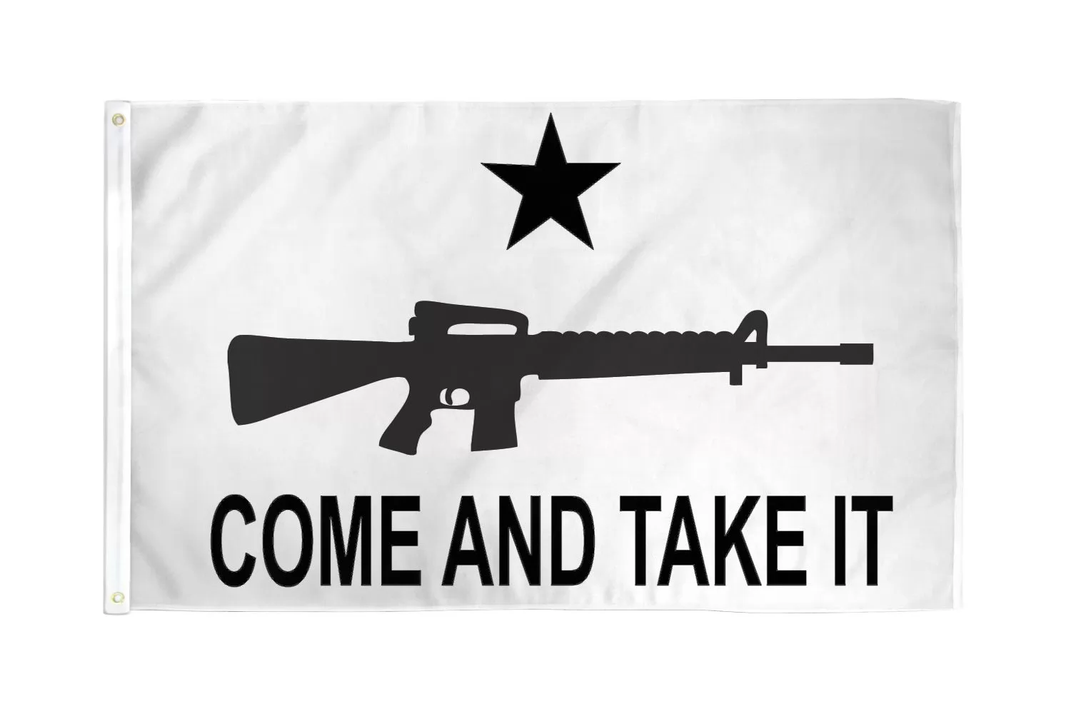 Homissor  M-4 Gonzales Come and Take It Flag - Bright Color and Fade Proof - Canvas Header and Double Stitched - M4 Carbine Flags Polyester with Brass