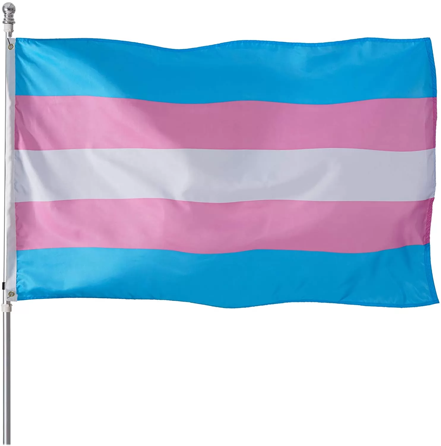 Homissor Transgender Pride Flag 3x5 Heavy Duty Polyester LGBT Trans Omnisexual Equality Flags for Outdoor Wall with Brass Grommets & Durable Header