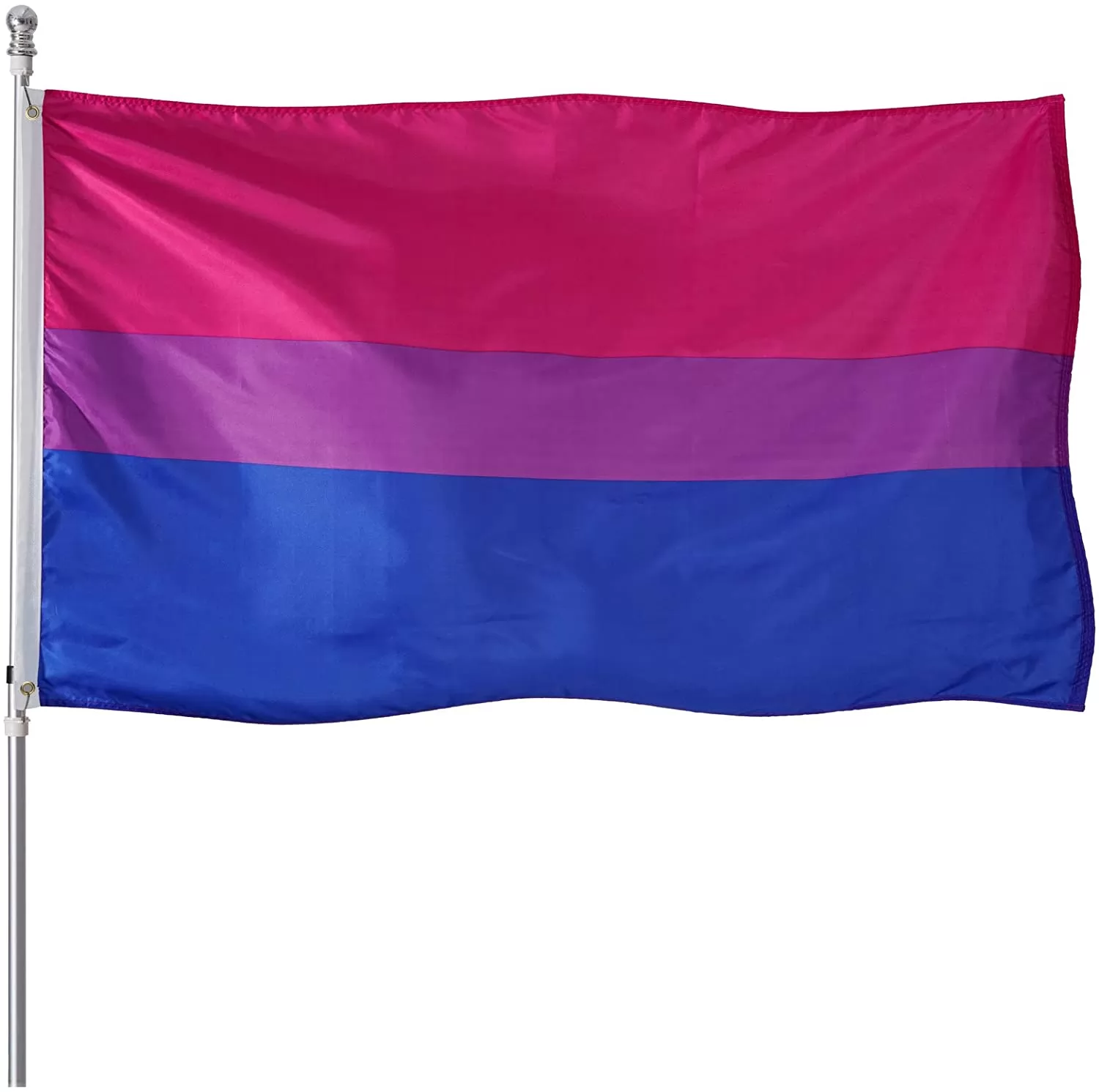 Homissor Bisexual BI Gay Pride Flag 3x5 Heavy Duty Polyester LGBT Rainbow Equality Flags for Outdoor Wall with Brass Grommets & Durable Header