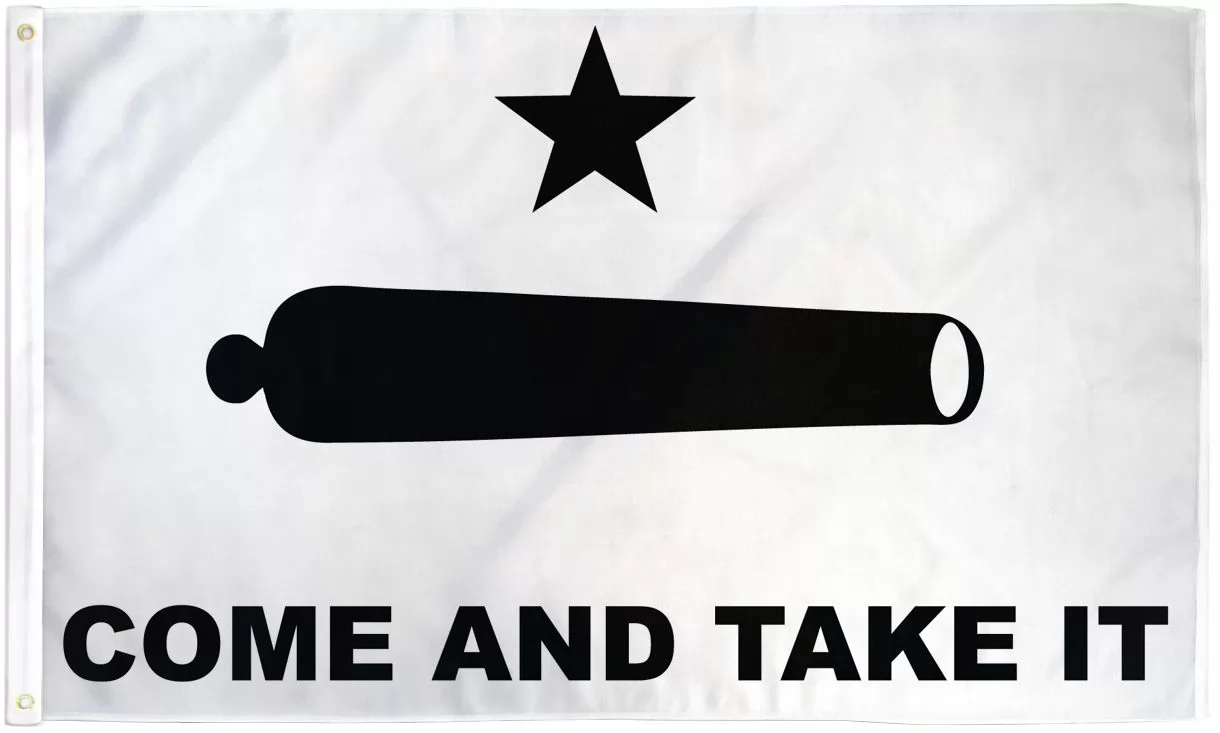 Homissor GONZALES Come and Take It Flag - Bright Color and Fade Proof - Canvas Header and Double Stitched - GONZALES Flags Polyester with Brass